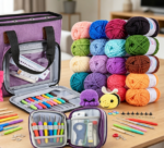Deluxe Crochet Kit With Yarn And Tutorials