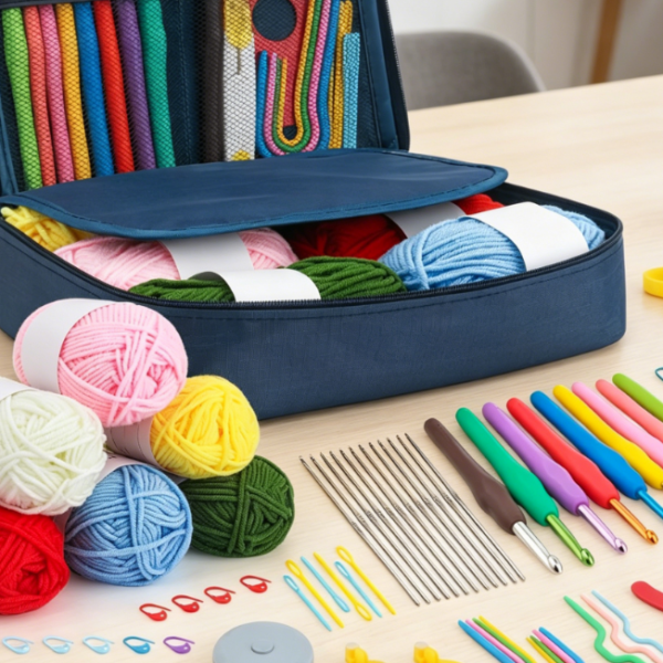 Portable Crochet Kit With Yarn And Tools