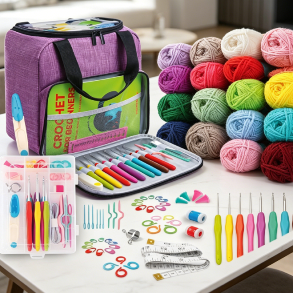 Adult Crochet Starter Kit With Yarn And Tutorials