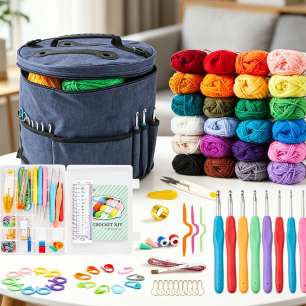 24-Color Yarn And Crochet Kit For Amigurumi Making