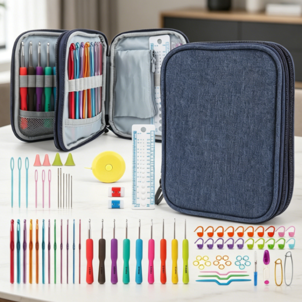 85-Piece Crochet Kit With Ergonomic Design
