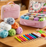 58-Piece Crochet Kit With Yarn Storage Bag