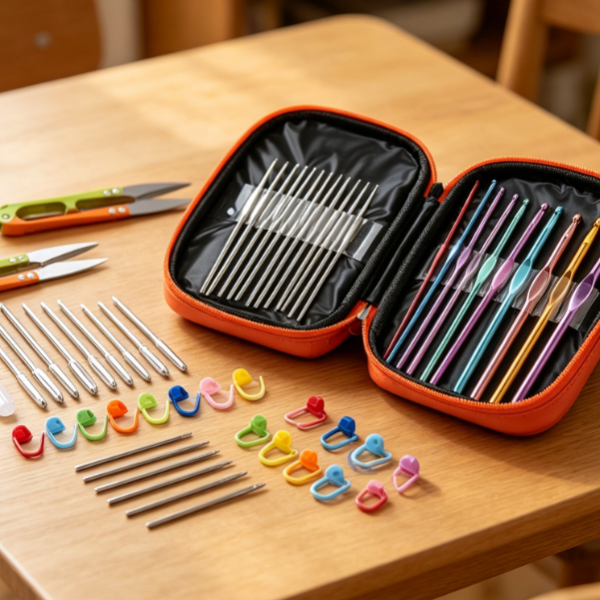Ergonomic Crochet Hook Set (Multi-size, Includes Accessories)