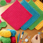 Dishcloth Crochet Kit (Includes Detailed Tutorials)
