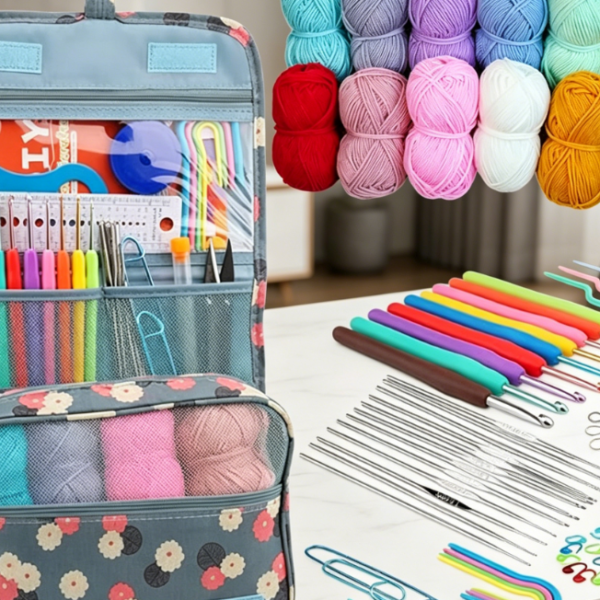 118-Piece Crochet Kit (Includes Yarn & Storage Box)