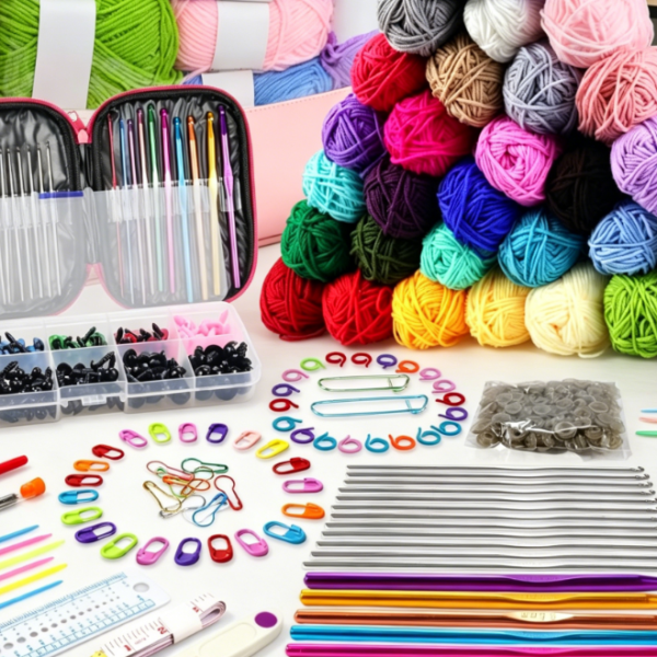336-Piece Crochet Kit (Includes Yarn & Accessories)