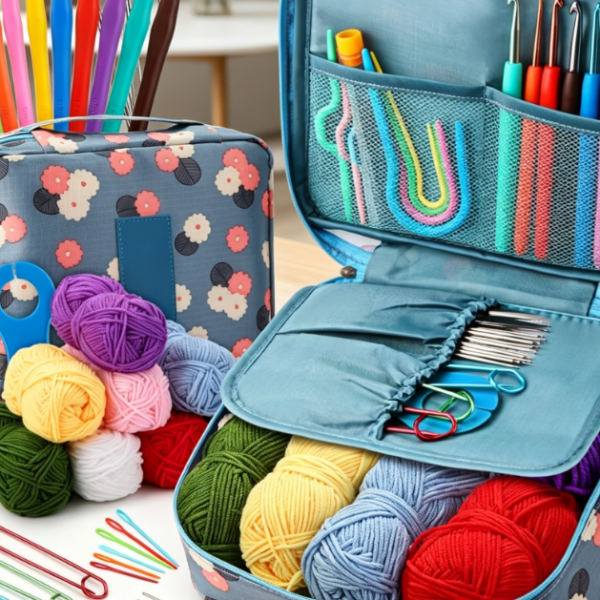 102-Piece Adult Crochet Kit (Blue Edition)