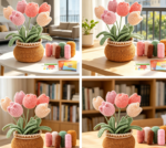 Tulip-Themed Crochet Kit For Absolute Beginners