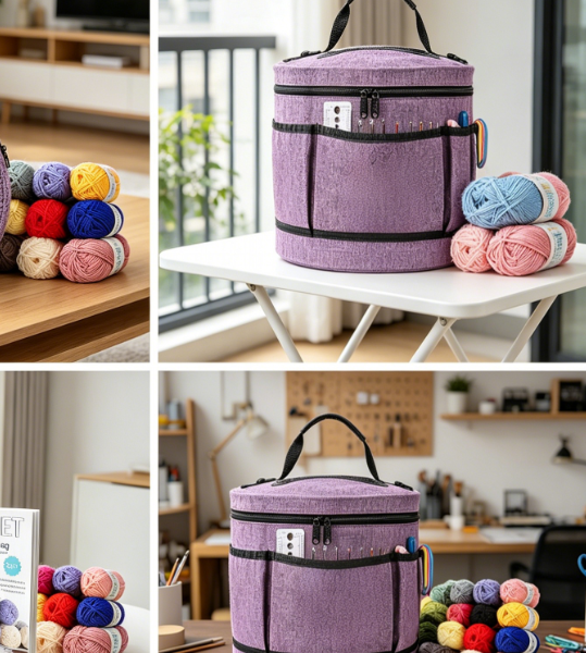 Crochet Starter Kit With Yarn And Storage Bag